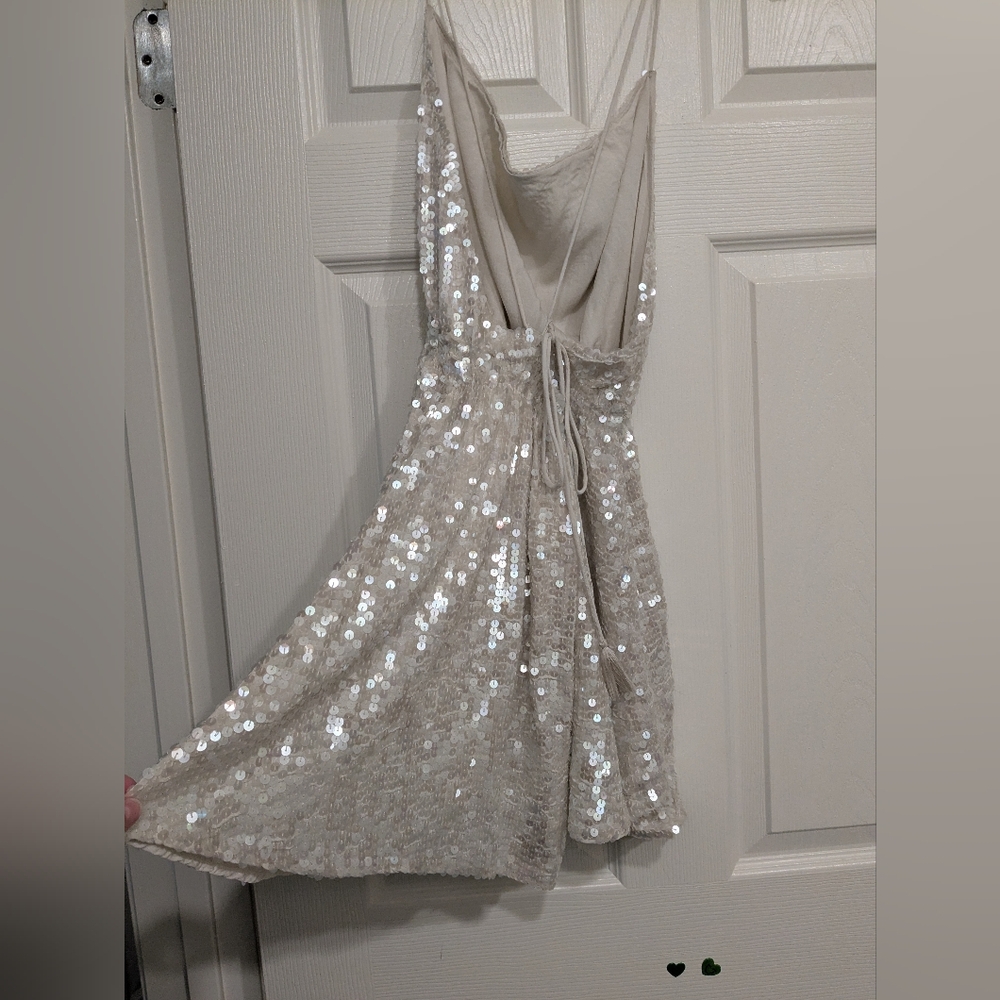 Free People Handsewn Sequence, Breezy Backless Dress, Organic Cotton Underlay - Picture 2 of 9